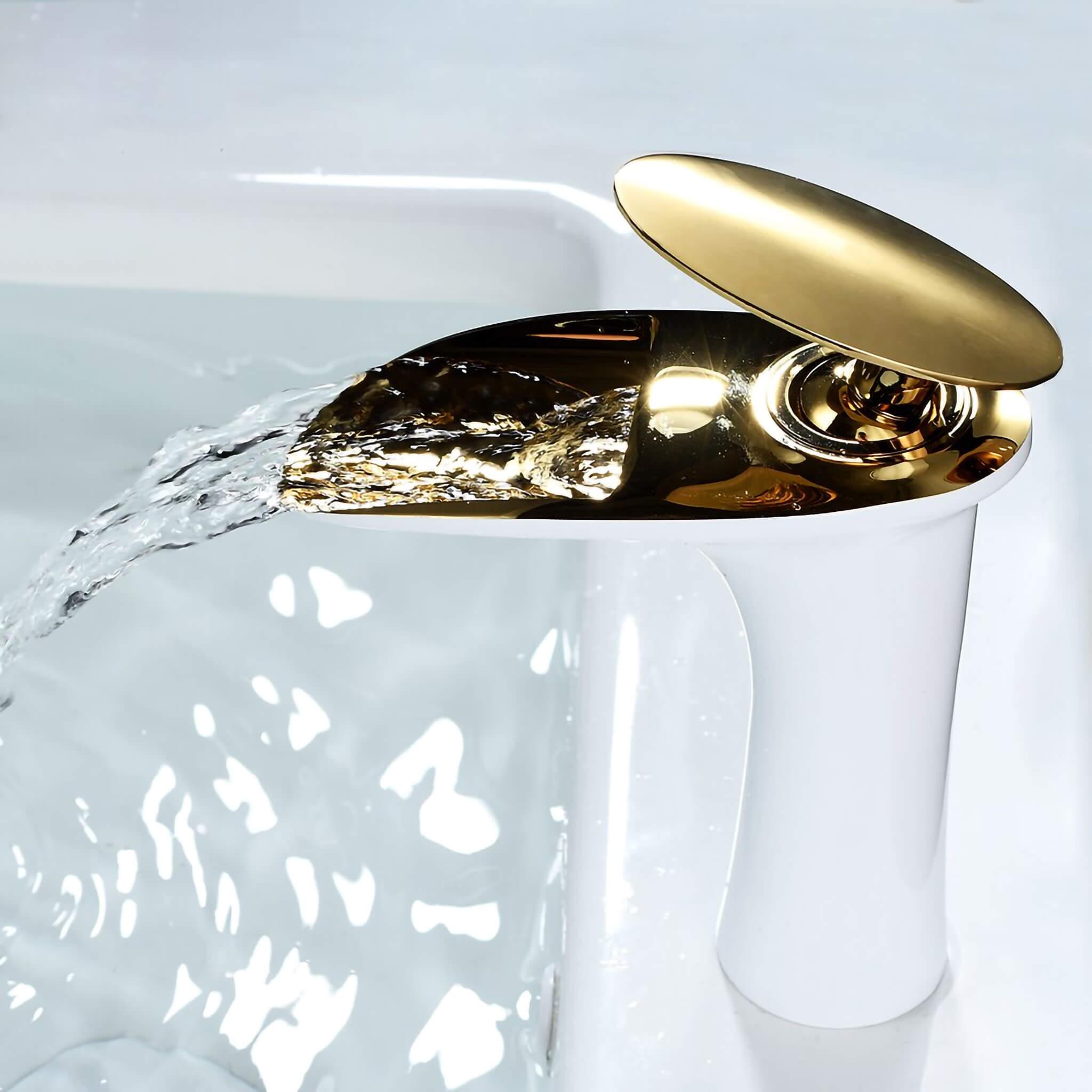 Bathroom Sink Faucet - Dunkel Bathroom Waterfall Faucet Single Hole Single handle - undefined - Signature Faucets