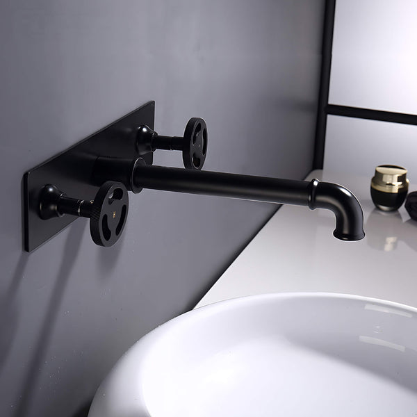 Bathroom-Sink-Faucet-Imdorf-Wall-Mounted-Industrial-Style-Bathroom-Sink-Mixer-Tap-Faucet-Dual-Handles-matte-black-Signature-Faucets #color_matte black