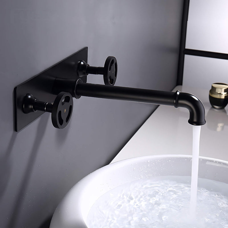 Bathroom-Sink-Faucet-Imdorf-Wall-Mounted-Industrial-Style-Bathroom-Sink-Mixer-Tap-Faucet-Dual-Handles-matte-black-Signature-Faucets #color_matte black