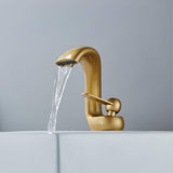 BathroomSinkFaucet-ScheftelModernWaterfallBathroomFaucetSingleHandleSingleHole-matte-brushed-gold-SignatureFaucets #color_gold