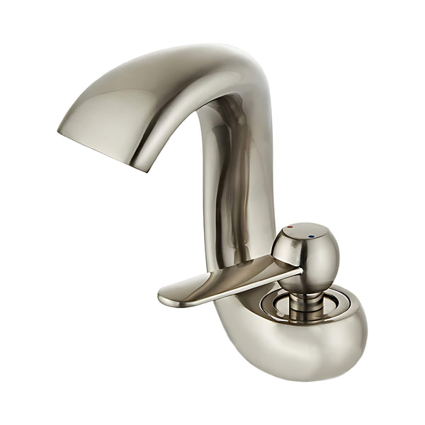 BathroomSinkFaucet-ScheftelModernWaterfallBathroomFaucetSingleHandleSingleHole-brushed-nickel-SignatureFaucets #color_brushed nickel