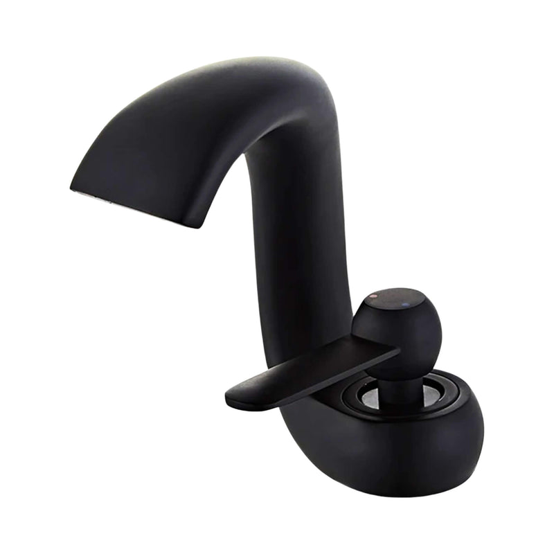 BathroomSinkFaucet-ScheftelModernWaterfallBathroomFaucetSingleHandleSingleHole-matte-black-SignatureFaucets #color_matte black