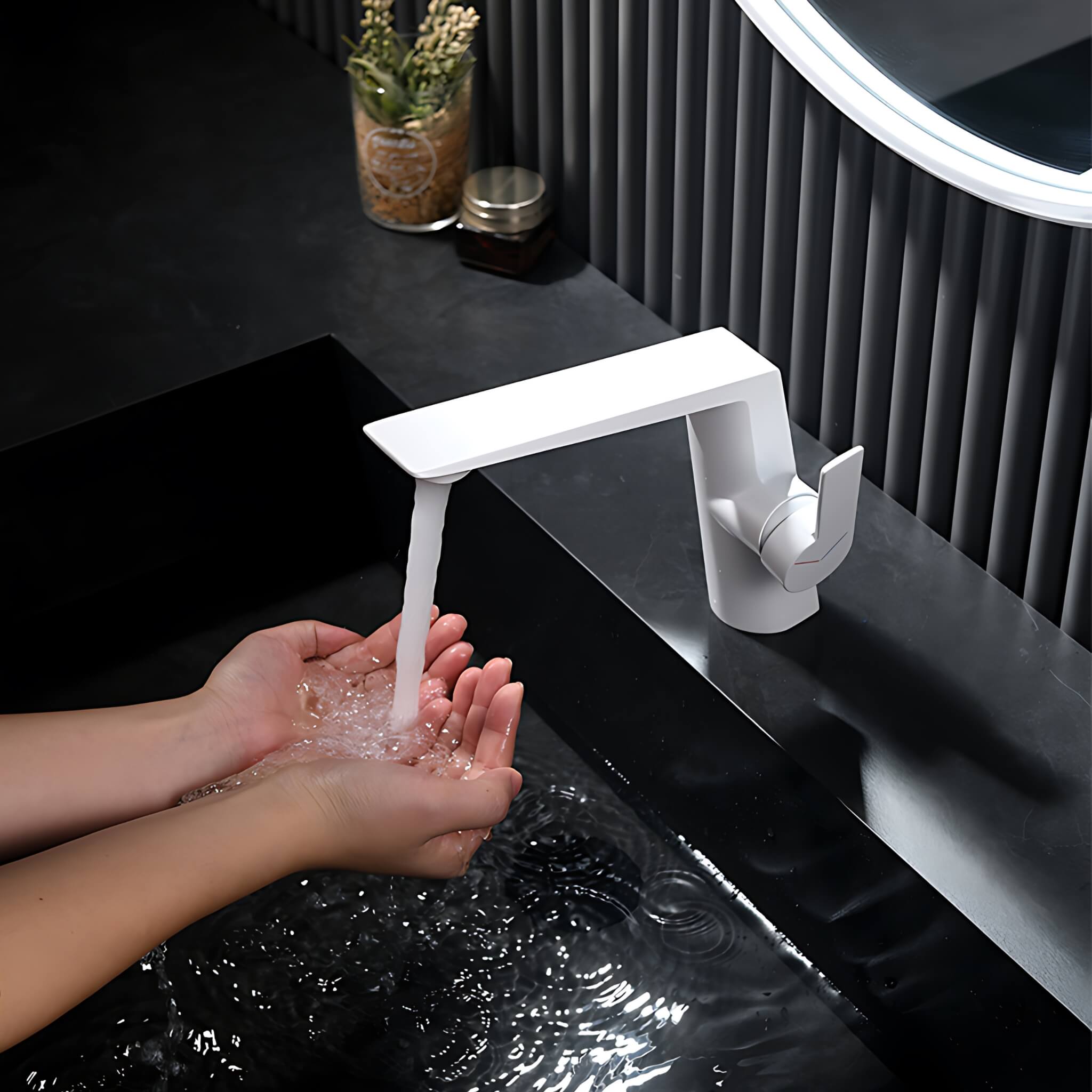 basin-bathroom-sink-faucet-Kissinger-single-handle-single-hole-white-signature faucets- #color_white