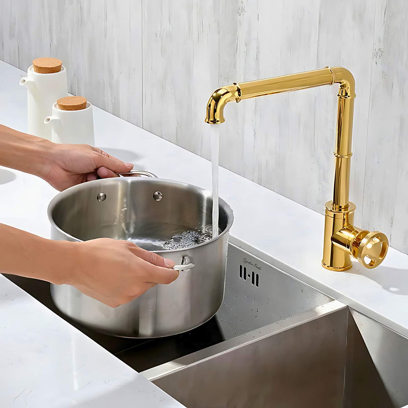 KitchenFaucet-Imdorf-modern-Industrial-Style-Brass-Single-Hole-single-Handle-Kitchen-Faucets-gold-Signature-Faucets #color_gold