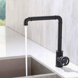 KitchenFaucet-Imdorf-modern-Industrial-Style-Brass-Single-Hole-single-Handle-Kitchen-Faucets-matte-black-Signature-Faucets #color_matte black