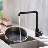 KitchenFaucet-Imdorf-modern-Industrial-Style-Brass-Single-Hole-single-Handle-Kitchen-Faucets-matte-black-Signature-Faucets #color_matte black