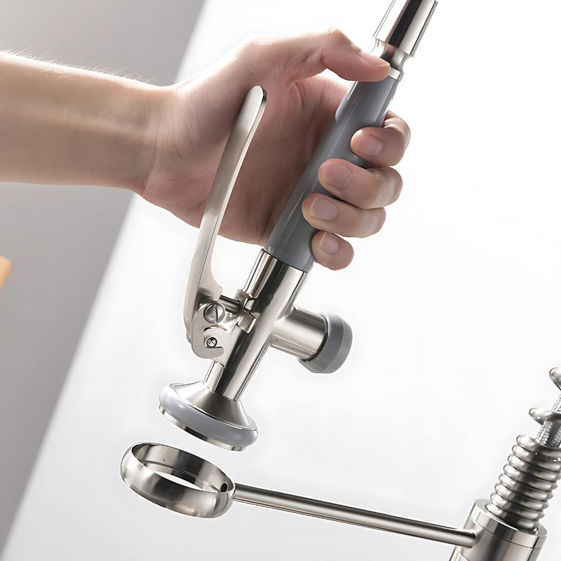 Klempner Professional Pull Down Spray Dual Handle Swivel Spout Kitchen Faucet