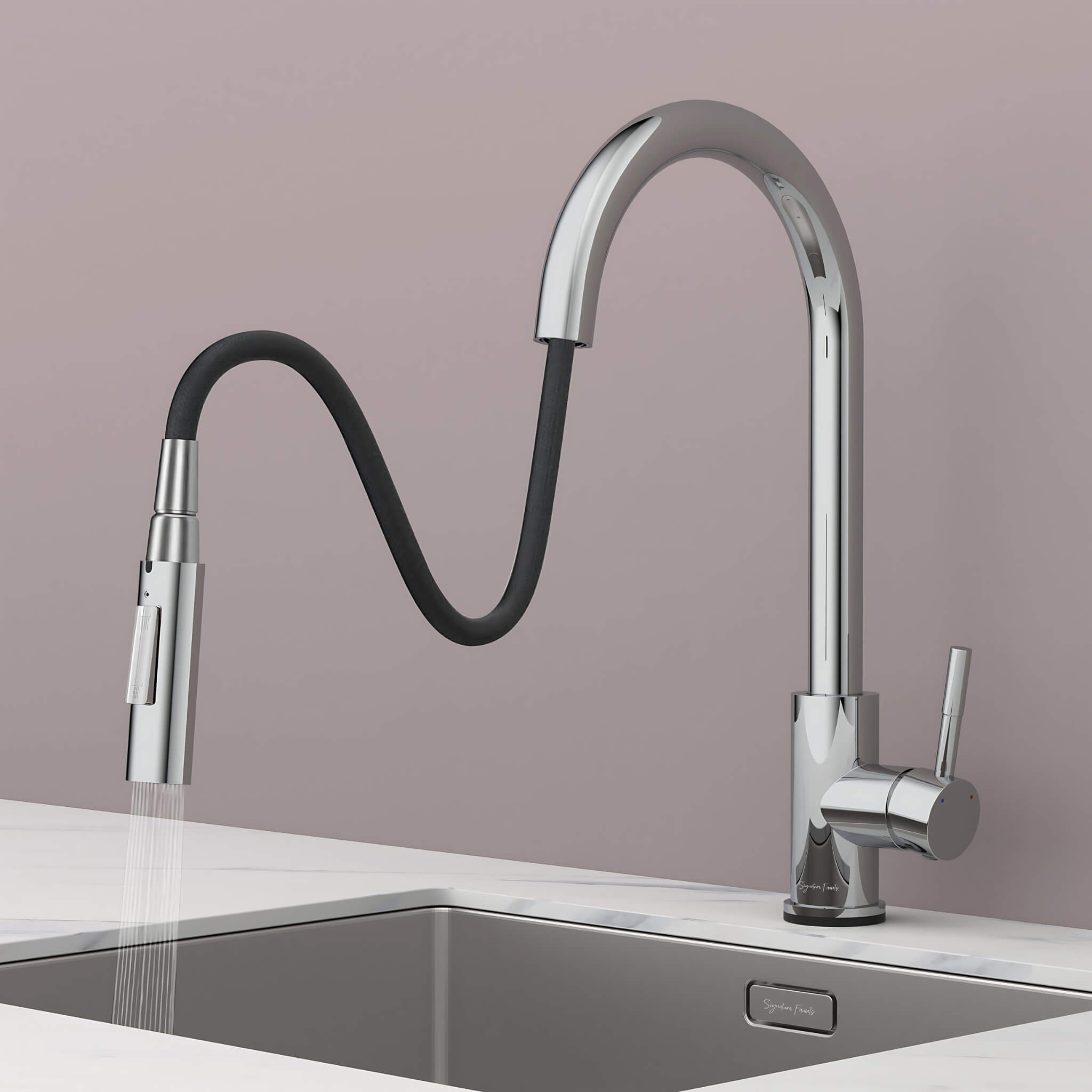 Imperium Touch Kitchen Faucet with PullOut Sprayer, Modern Single Hole
