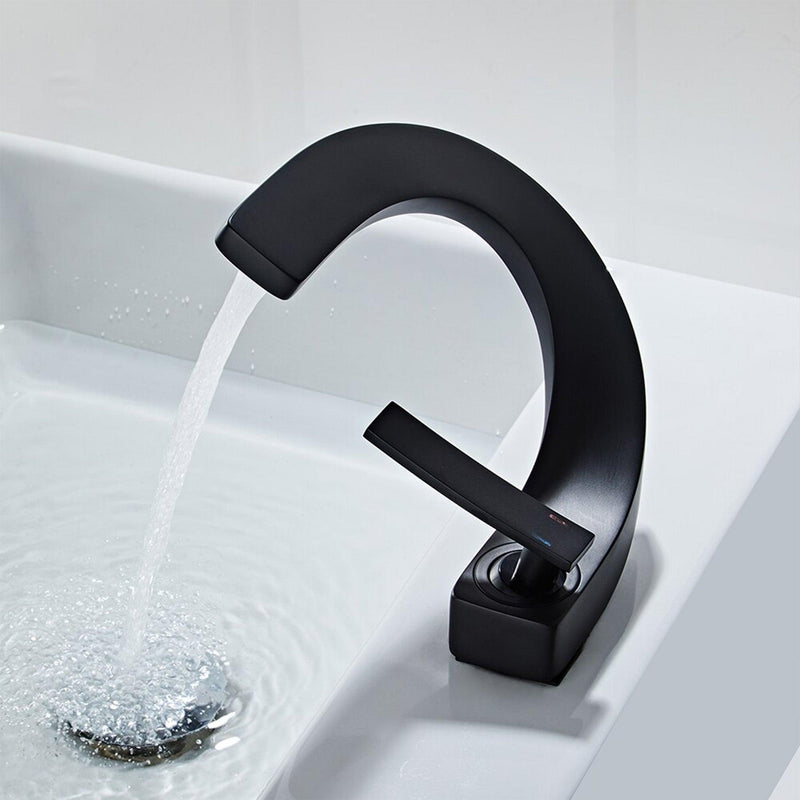 Adam Modern Waterfall Bathroom Sink Faucet Deck Mounted Single Hole
