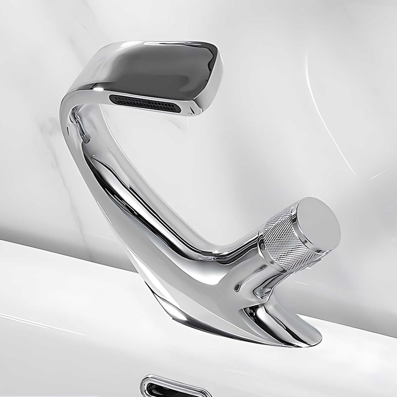 Bathroom Sink Faucet - Adam Modern Waterfall Bathroom Sink Faucet Deck Mounted Single Hole - undefined - Signature Faucets