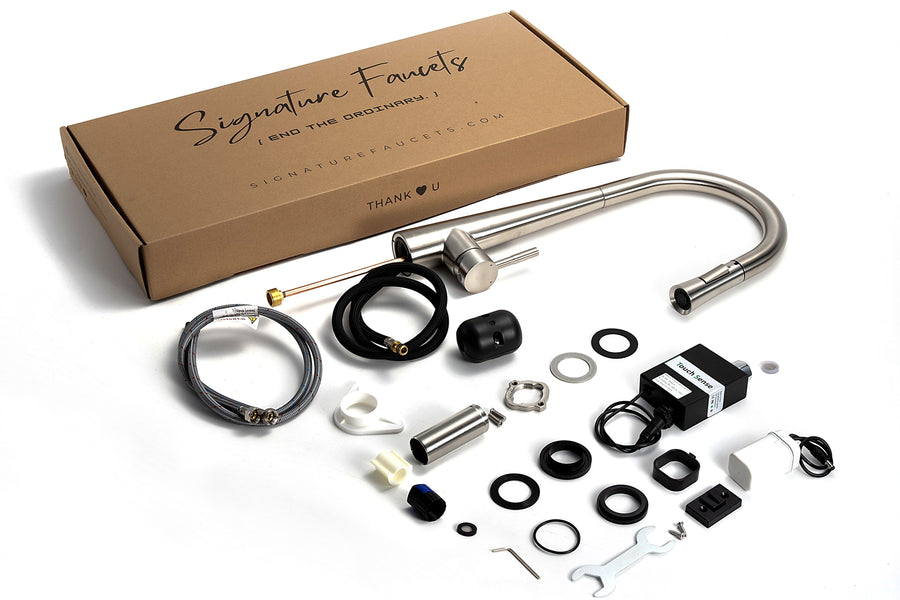 Arcus Touch Kitchen Faucet with Pull-Down Sprayer — what's included in the box