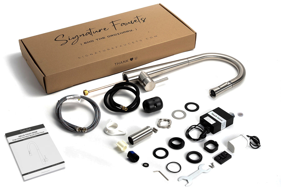 Arcus Touch Kitchen Faucet with Pull-Down Sprayer — what's included in the box