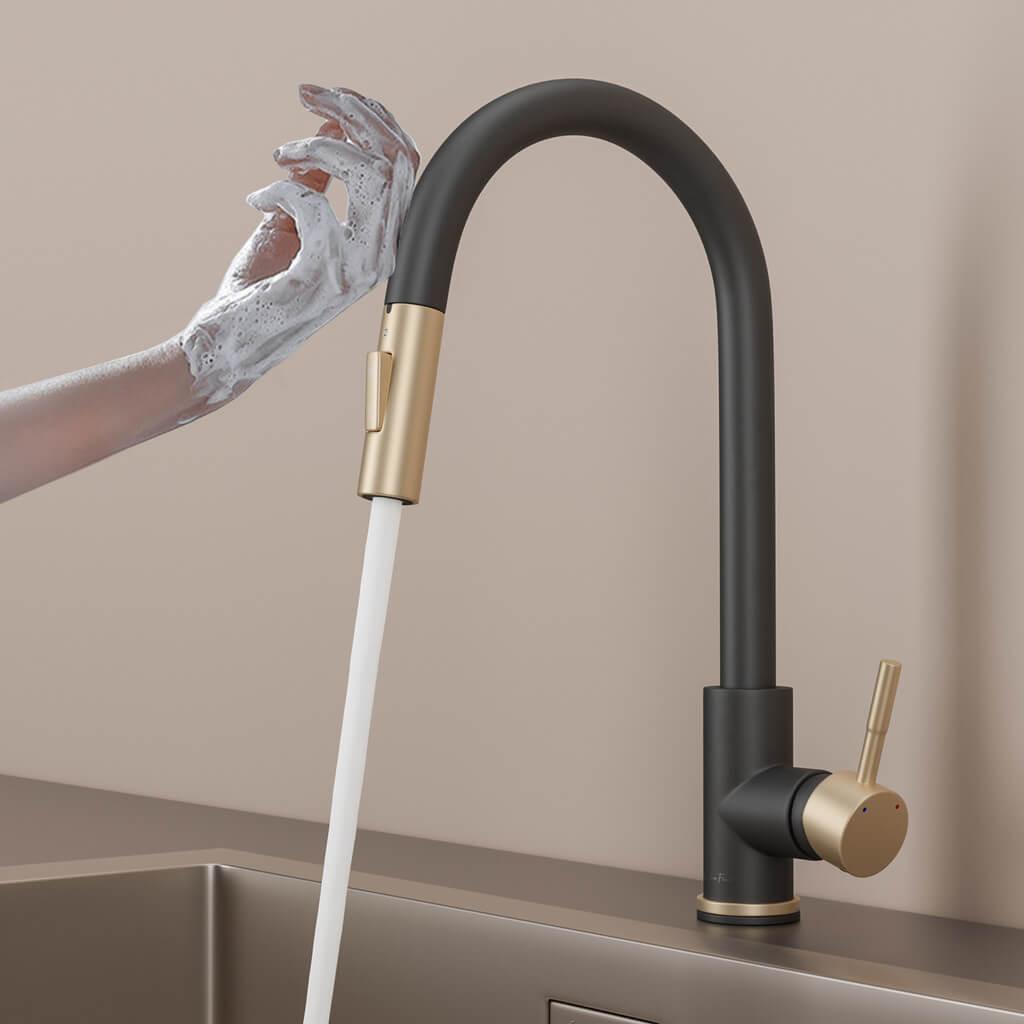 Imperium Touch Kitchen Faucet with PullOut Sprayer, Modern Single Hole