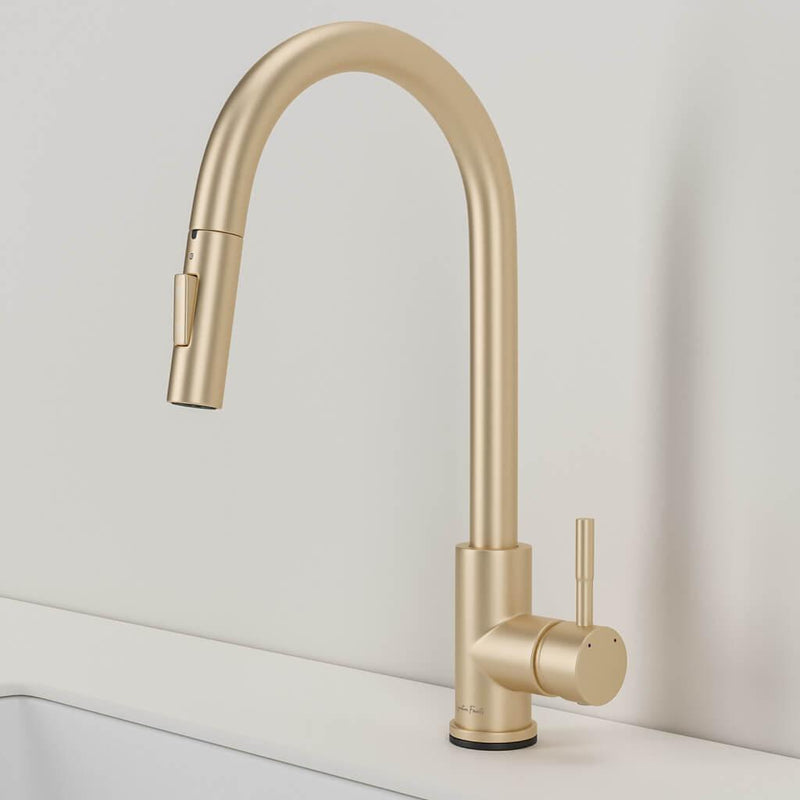 Kitchen Faucet - Imperium Touch Control Dual Function Pull Out Spout Kitchen Faucet - Brushed Gold - Signature Faucets