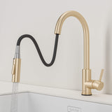 Stainless steel kitchen faucet - Imperium Touch Control Dual Function Pull Out sprayer Spout Kitchen Faucet - Brushed Gold - Signature Faucets #color_brushed gold