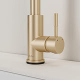 Stainless steel kitchen faucet - Imperium Touch Control Dual Function Pull Out sprayer Spout Kitchen Faucet - Brushed Gold - Signature Faucets #color_brushed gold