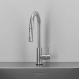 Stainless steel kitchen faucet - Imperium Touch Control Dual Function Pull Out sprayer Spout Kitchen Faucet - Signature Faucets #color_brushed nickel