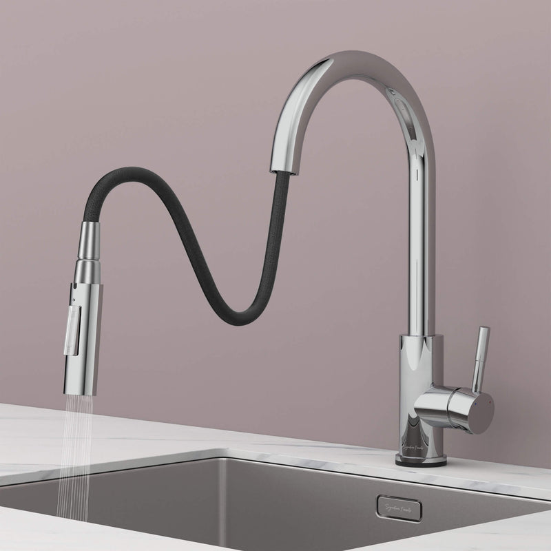 Stainless steel kitchen faucet - Imperium Touch Control Dual Function Pull Out sprayer Spout Kitchen Faucet - Chrome - Signature Faucets #color_chrome