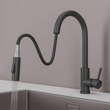 Stainless steel kitchen faucet - Imperium Touch Control Dual Function Pull Out sprayer Spout Kitchen Faucet - Brushed Nickel - Signature Faucets #color_matte black