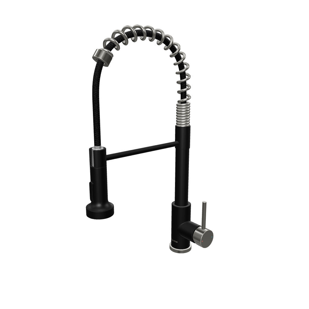#color_matte black and brushed nickel