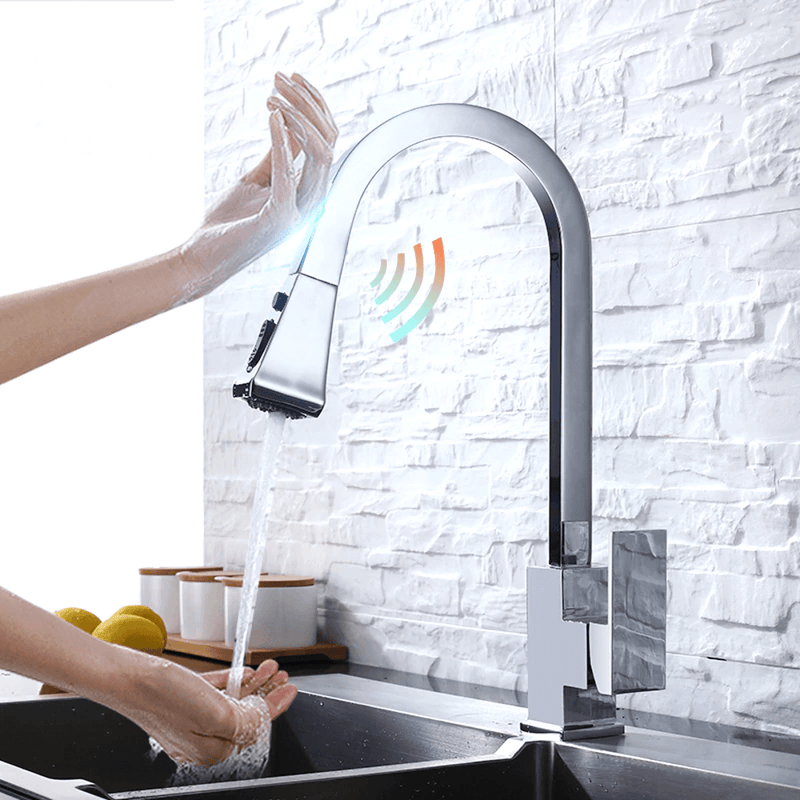 Kitchen Faucet - Besas Touch Control Dual Function Pull Down Spout Kitchen Faucet - undefined - Signature Faucets