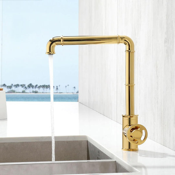 Delta Gold Kitchen Faucet Super Chic and Functional