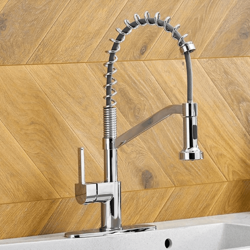 Kitchen Faucet - Apollo Single-Hole Kitchen Faucet with Pull-Down Spring Spout - undefined - Signature Faucets