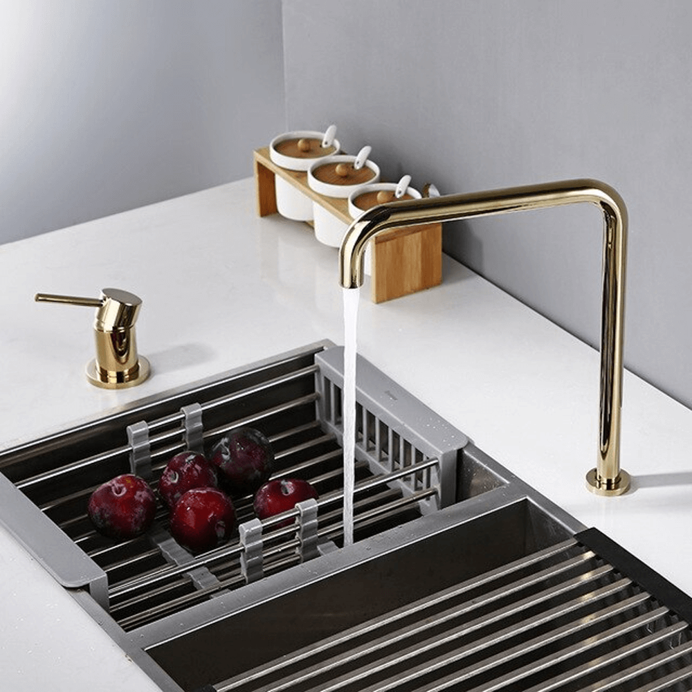 Kitchen Faucet - Dux 2-Hole Kitchen Faucet 360 Degree Swivel Spout - undefined - Signature Faucets