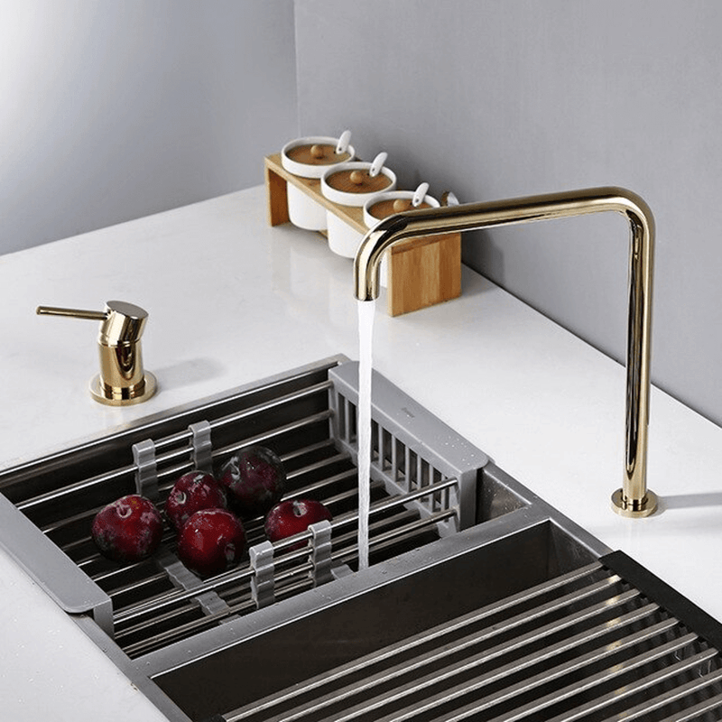 Grifema G4008Y Golden Kitchen Mixer Sink Taps with 360 Degree