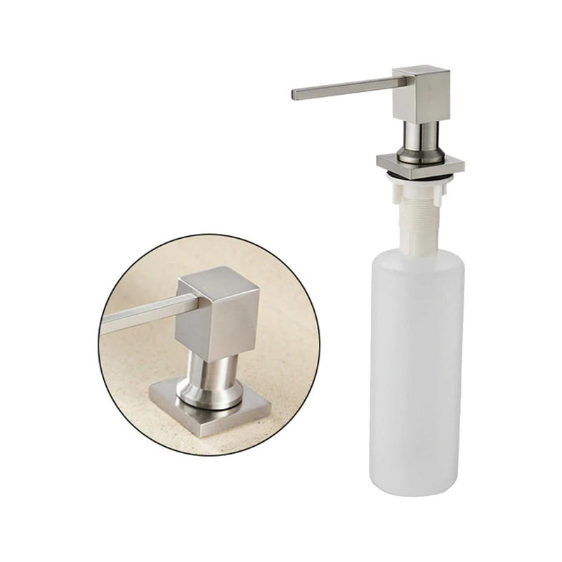 Soap Dispenser - Culp Deck Mounted Kitchen Sink Soap Dispenser 400ml (13.5oz) Square Pump Brass Construction - undefined - Signature Faucets