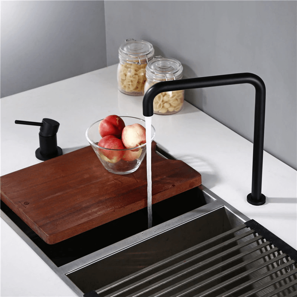 Kitchen Faucet - Dux 2-Hole Kitchen Faucet 360 Degree Swivel Spout - undefined - Signature Faucets