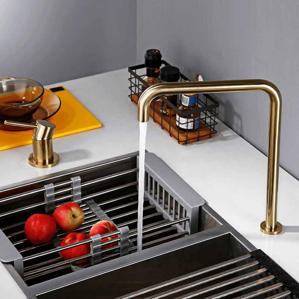 Kitchen Faucet - Dux 2-Hole Kitchen Faucet 360 Degree Swivel Spout - undefined - Signature Faucets