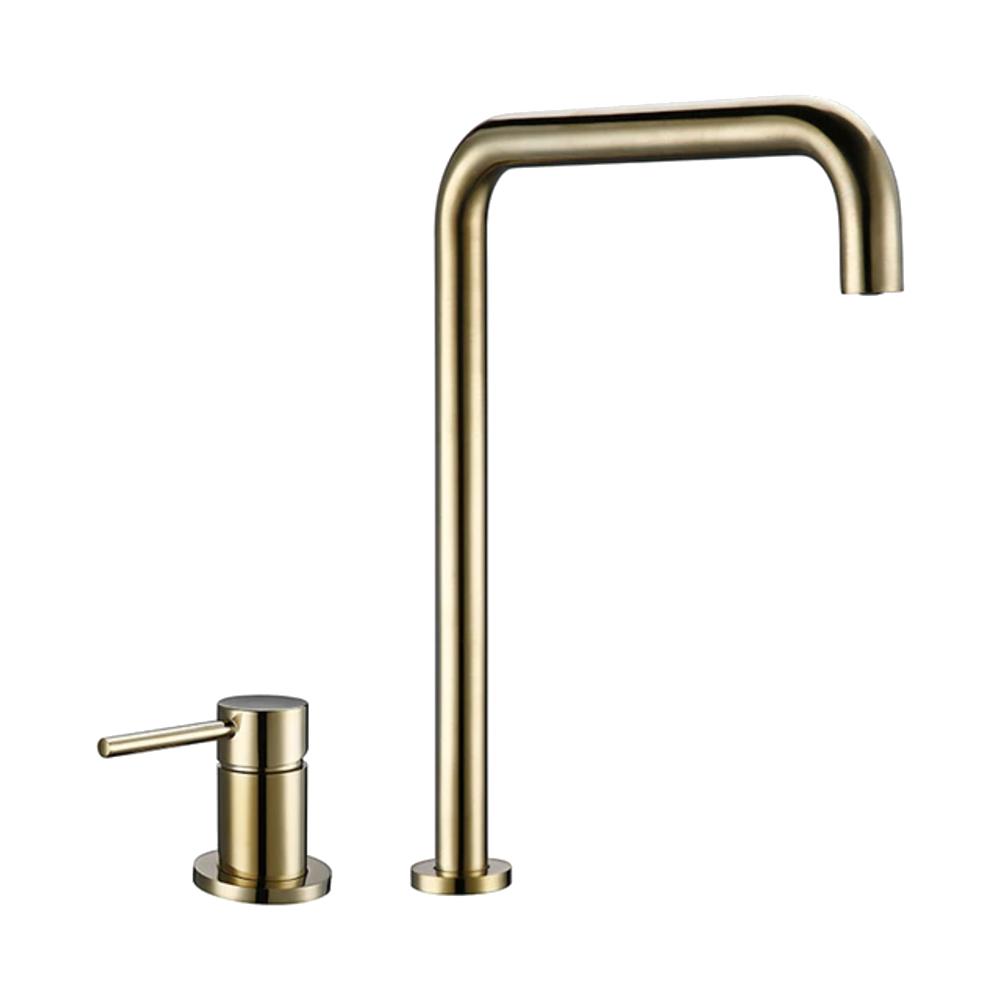 Dux 2-Hole Kitchen Faucet 360 Degree Swivel Spout