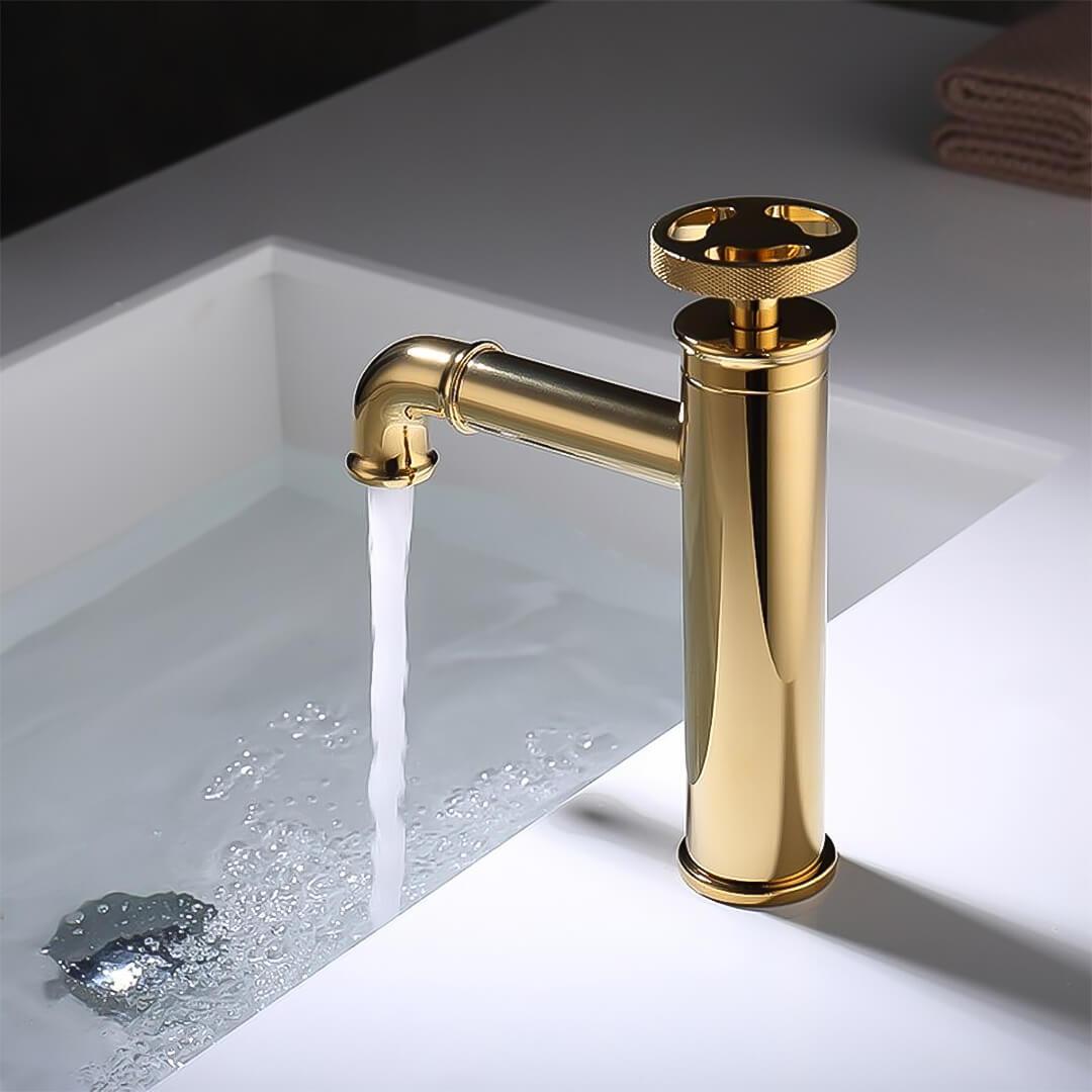 Bathroom Sink Faucet - Imdorf Industrial Style Brass Single Hole One Handle Bathroom Basin Faucet - undefined - Signature Faucets
