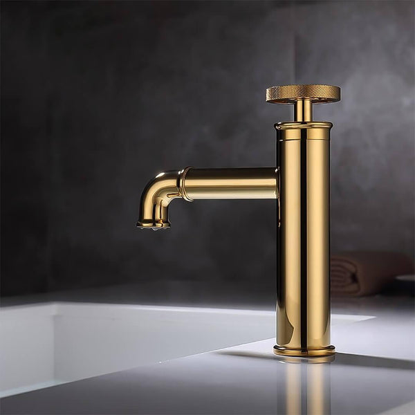 Bathroom Sink Faucet - Imdorf Industrial Style Brass Single Hole One Handle Bathroom Basin Faucet - undefined - Signature Faucets