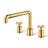 Bathroom Sink Faucet - Imdorf Bathroom Faucet Industrial Style 3 Hole Double Handle - undefined - Signature Faucets