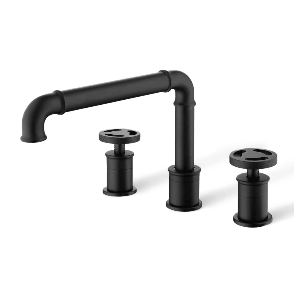 Bonheur　0527 Imdorf Bathroom Faucet Industrial Style 3 Hole Double Handle